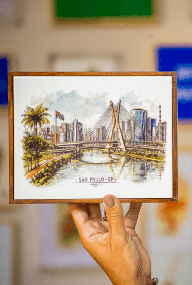 Azulejo Decorativo Com Moldura Sao Paulo Mimo Galeria